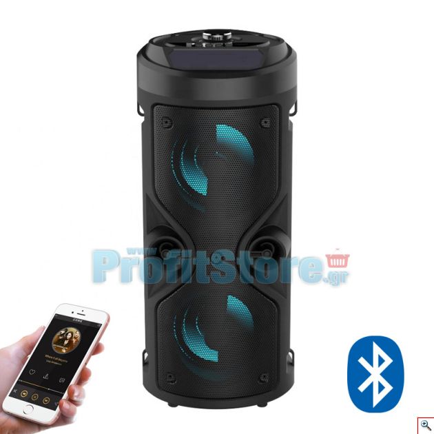 Ασύρματο Ηχοσύστημα Bluetooth με LED Φωτισμό USB/SD/AUX/FM Radio & Mic Karaoke - Ηχείο Multimedia Player με Τηλεχειριστήριο