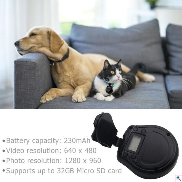 Κάμερα Κατοικίδιων με Κολάρο με Οθόνη LCD - Pet Camera Παρακολούθησης