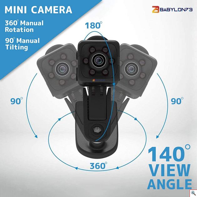 Μίνι Κάμερα Full HD 1080p με Ανιχνευτή Κίνησης & Νυχτερινή Λήψη - Κρυφή Spy Security Camera Ασφαλείας Παρακολούθησης