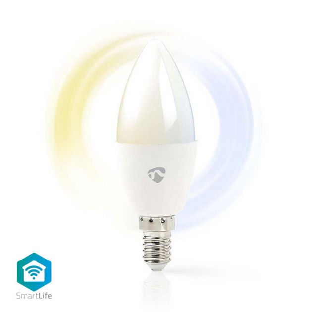 Wi-Fi Έξυπνη Λάμπα LED, E14 Candle, 4.5W, 350lm