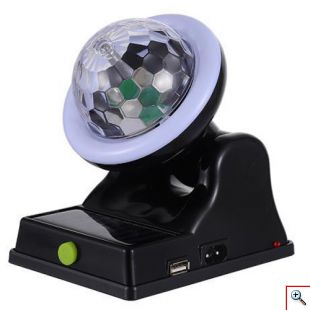 Επαναφορτιζόμενο Ηλιακό LED Effect Φωτορυθμικό - DJ Crystal Ball Multifunctional Table Lamp 