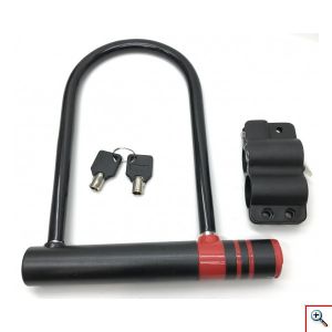 Μεγάλο Λουκέτο Πέταλο U Ποδηλάτου - Μηχανής Heavy Duty με Βάση Μεταφοράς & 2 Κλειδιά