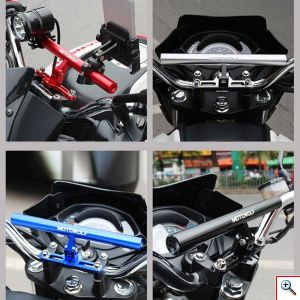 Motowolf® Πολυχρηστική Μπάρα - Βάση Crossbar για Μοτοσυκλέτες 24cm σε Διάφορα Χρώματα