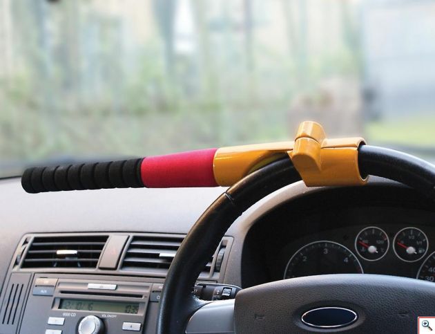 Αντικλεπτικό Σύστημα Τιμονιού τύπου Μπαστούνι Baseball 45 cm Αυτοκινήτου με Κλειδιά - Κλειδαριά Steering Wheel Car Lock
