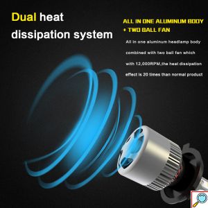 2x Nighteye Λαμπτήρες LED Φώτα Πορείας 12/24V H1 2x36W 6500k IP68 Α315 S2 9000Lm