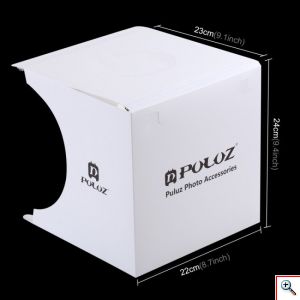 Puluz PU5137 Μίνι Αναδιπλούμενο Φωτογραφικό Στούντιο Προϊόντων με 6 Σκηνικά & LED Φωτισμό 20x20x20cm