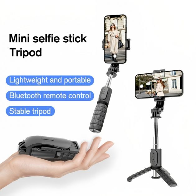 2 σε 1 Selfie-Stick και Τρίποδη Βάση Κινητού με Τηλεχειριστήριο - Andowl