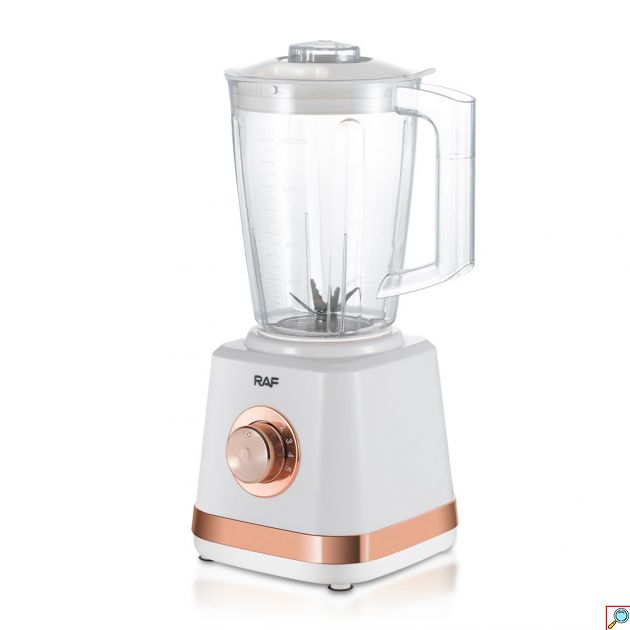 Μπλέντερ 2 σε 1 RAF 50W - Γυάλινη Κανάτα 1,5L, 6 Λεπίδες και Μύλος Άλεσης