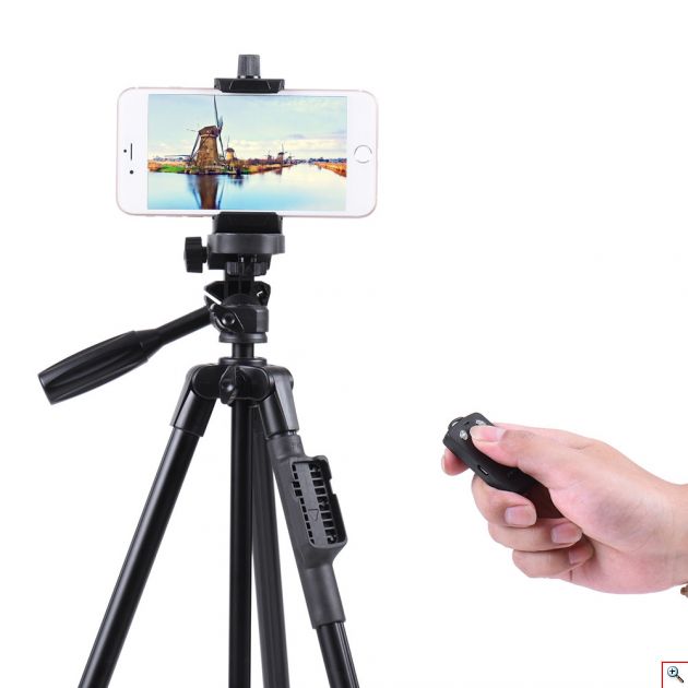 Μεγάλο Τρίποδο / Βάση Κινητού & Φωτογραφικής Μηχανής με Ασύρματο Bluetooth Χειριστήριο Remote Shutter για Φωτογραφίες Selfies