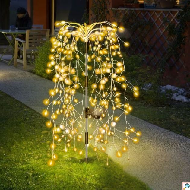 Σετ 2 τμχ Ηλιακά Φωτάκια LED Εξωτερικού Χώρου 200 LED IP44 – Κρεμαστά με 8 Λειτουργίες