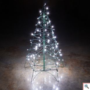 100 LED Λαμπάκια Επεκτεινόμενα με Μαύρο Καλώδιο - Λευκό Ψυχρό