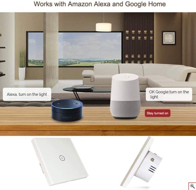 Λάμπα - Φωτιστικό με Μονό Διακόπτη Αφής Wi-Fi Smart Light Switch 