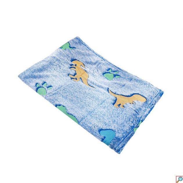 Κουβέρτα για Παιδιά Fleece 116x157εκ. Φωσφορίζουσα Μπλε