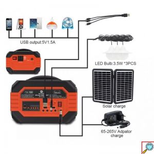 Power Station Ηλιακό Σύστημα Φόρτισης 100W 7000mAh