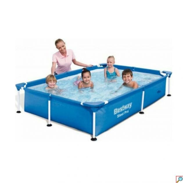 Πισίνα 221x150x43εκ. με Μεταλλικό Σκελετό - 1200L Χωρητικότητα, Εύκολη Συναρμολόγηση, Ιδανική για Κήπο & Παιδιά