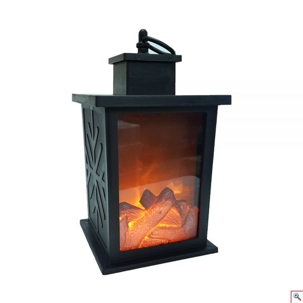 Εντυπωσιακό Φανάρι Flame Wood με Εφέ Τζακιού