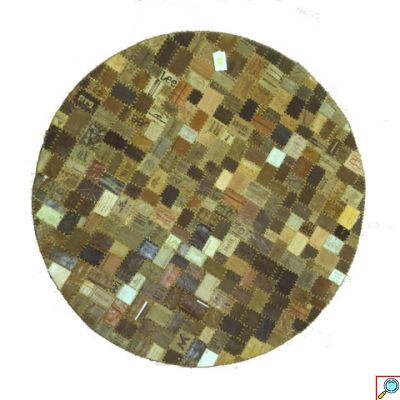 Δερμάτινο Χαλί Δαπέδου Leather Labels Circle 110 cm