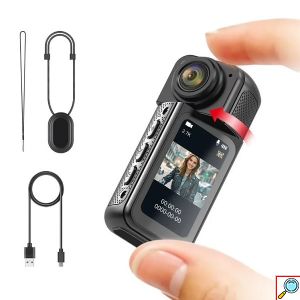 Κάμερα Αντίχειρα WiFi Με Περιστρεφόμενο Φακό - Mini Action Camera 2.7K HD