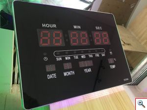 Ψηφιακό Ρολόι - Πινακίδα LED με Θερμόμετρο, Ημερολόγιο - LED Number Clock 2939Α