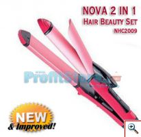 Ψαλίδι & Πρέσα Μαλλιών σε μια συσκευή - Nova 2 in 1 Hair Beauty Set NC-2009