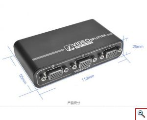 Video Splitter 1 VGA σε 4 VGA 1920 x 1440 με Ενισχυτή Εικόνας & Ήχου - Διανεμητής Έγχρωμης Εικόνας για Υπολογιστές, Βιντεοπροβολείς