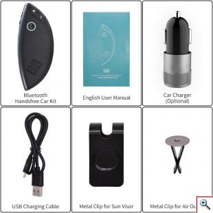 Ασύρματο Μαγνητικό Ηχείο Bluetooth - Μεγάφωνο Αυτοκινήτου Ανοιχτής Ακρόασης 2 Συσκευών - BT SpeakerPhone