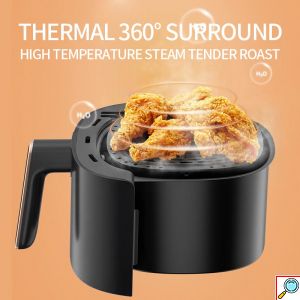 Φριτέζα Αέρος Healthy Fryer για Γεύση Τηγανητού χωρίς Λάδι - 1200W με Αποσπώμενο Κάδο 4L - Ρυθμιζόμενο Θερμοστάτη 0-200°C & Χρονοδιακόπτη Telco