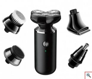 Compact Ξυριστική - Κουρευτική - Trimmer Επαναφορτιζόμενη Μηχανή 5 Κεφαλών Kemei - Men’s Care 5 in 1