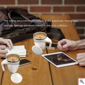Κούπα - Θερμό με Αυτόματο Αναδευτήρα - Ανακατεύει τον Καφέ - Self Stirring Mug