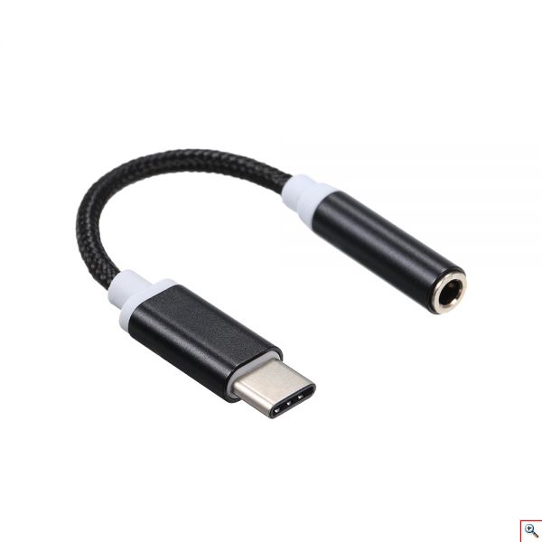 Προσαρμογέας Καλωδίου Ήχου Type-C σε Υποδοχή 3,5 mm AUX USB-C Αρσενικό σε 3,5 mm Ακουστικά Θηλυκό FOYU FO-S042T - Sound Adapter USB-C Male - 3.5 mm Female