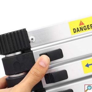 Ladderous Πτυσσόμενη Φορητή Σκάλα Ασφαλείας Ρυθμιζόμενου Ύψους - Τηλεσκοπική για Εύκολη Αποθήκευση & Μεταφορά - Ανθεκτικός Σχεδιασμός που δεν λυγίζει - Αντιολισθητικές Βάσεις