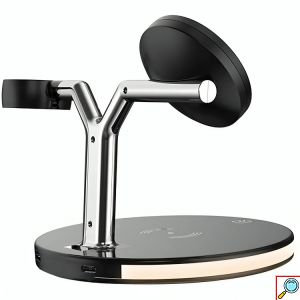 3 σε 1 Ασύρματος Φορτιστής Qi Pad 25W - Quick Charge για Smartphone, Apple Watch & AirPods - Andowl