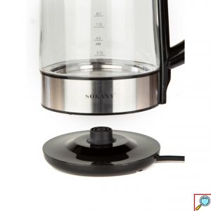 Sokany Ηλεκτρικός Διάφανος Βραστήρας 2200W 1.7L με Περιστρεφόμενη Βάση & LED Φωτισμό