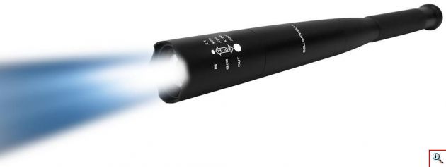 Φακός LED 500LM Μπαστούνι Αυτοάμυνας ( Γκλοπ ) με 5 Λειτουργίες Φωτισμού & Zoom - Κατάλληλος για Σώματα Ασφαλείας