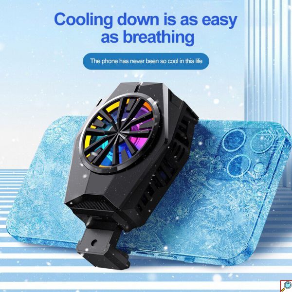 Andowl® Ανεμιστηράκι Ψύξης Κινητού για Gaming με LED Φωτισμό Πολύχρωμο