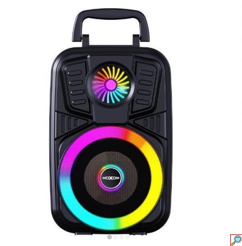 Ασύρματο Ηχείο MOXOM RGB 5W με Bluetooth και Μικρόφωνο για Καραόκε