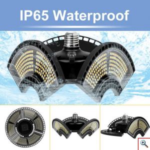 E27 Τριπλό Φωτιστικό 400W 180º LED Ανάπτυξης & Καλλιέργειας Φυτών Full Spectrum Αναδιπλούμενο Πάνελ - Λάμπα Θερμοκηπίου Εσωτερικού Χώρου - Plant Grow Light