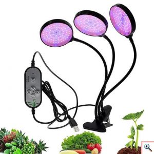 360º 4 x Φωτιστικό 60W LED Ανάπτυξης & Καλλιέργειας Φυτών Full Spectrum Λάμπα Θερμοκηπίου Εσωτερικού Χώρου - Plant Grow Panel Light