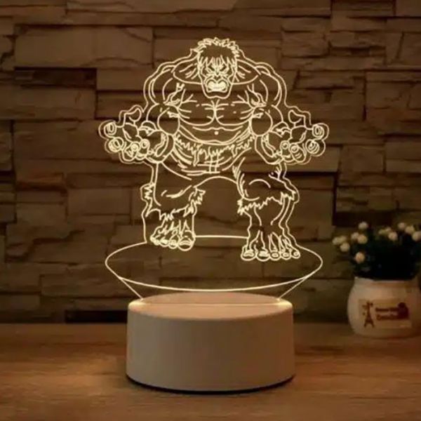 LED 3D Τρισδιάστατο Φωτιστικό - Illusion Hulk