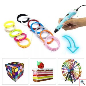3D Pen Στυλό Ζωγραφικής Γλυπτικής Τρισδιάστατων Δημιουργιών για Παιδιά Τυρκουάζ