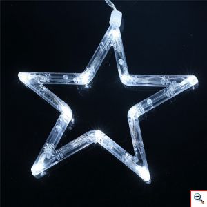 LED Χριστουγεννιάτικα Φωτάκια σε Σχήμα Αστεριού LED Christmas Lights Star Αστέρια Λευκό Ψυχρό