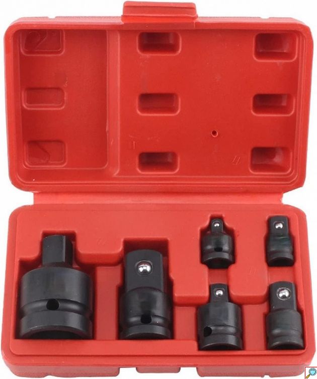 Σετ Αντάπτορες για Καρυδάκια 1/4″, 3/8″, 1/2″ & 3/4″ (6 τμχ) - Μετατροπείς Υποδοχής για Καστάνια & Αερόκλειδο σε Βαλιτσάκι