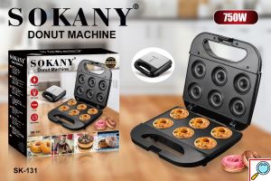 Sokany® Μηχανή για Ντόνατς 6 Θέσεων 750W Ασημί