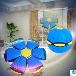 Δίσκος - Φρίσμπι όπου γίνεται Μπάλα με LED - Flat Ball Disk σε Διάφορα Χρώματα