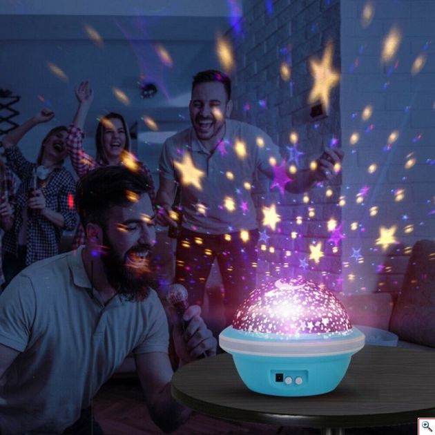 LED Προβολέας Φως USB για Παιδικό Υπνοδωμάτιο - UFO Starry Sky Moon Star Laser Night Lamp 