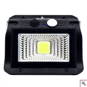 Μίνι Αδιάβροχο Ηλιακό Φωτιστικό 16 LED COB με Ενσωματωμένο Ηλιακό Συλλέκτη Solar Panel Εξωτερικού Χώρου 8W & Ανιχνευτή Κίνησης Cclamp cl-108 Μαύρο