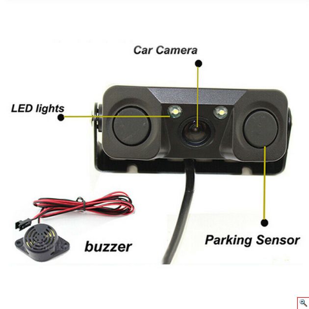 Κάμερα Οπισθοπορείας με 2 Αισθητήρες Παρκαρίσματος Υψηλής Ευαισθησίας & Ηχητική ειδοποίηση & Νυχτερινή Λήψη - Backview Camera w/ Parking Sensors