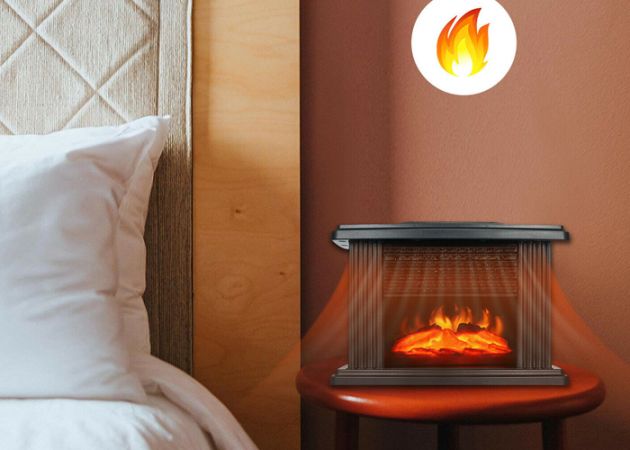 Νέα Μίνι Σόμπα Πρίζας - Ηλεκτρικό Τζάκι Υψηλής Απόδοσης 1000Watt Flame Heater