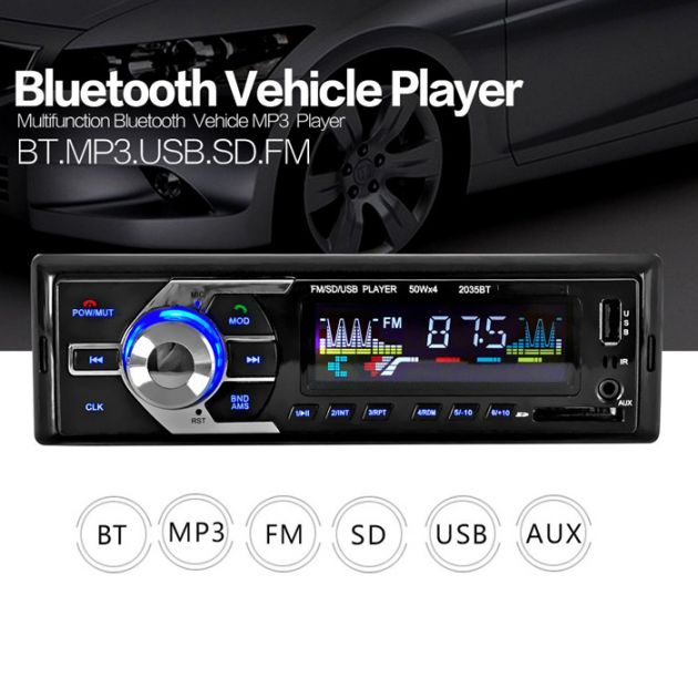 Ασύρματο Radio Mp3 Player Handsfree Αυτοκινήτου με Bluetooth USB/SD/FM, AUX Input, Τηλεχειριστήριο & Μικρόφωνο