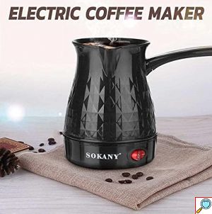 Sokany® Ηλεκτρικό Μπρίκι 600W με Χωρητικότητα 500ml Μαύρο